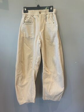 Cream Corduroy Wide Leg Pants women’s small